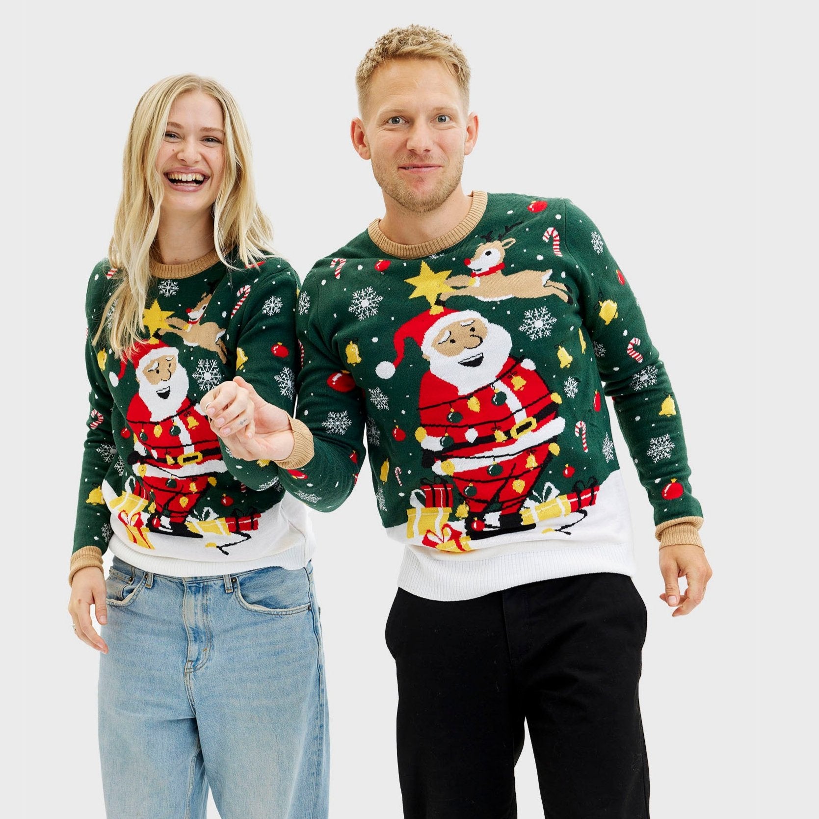 Santa Christmas Star i grøn til herre