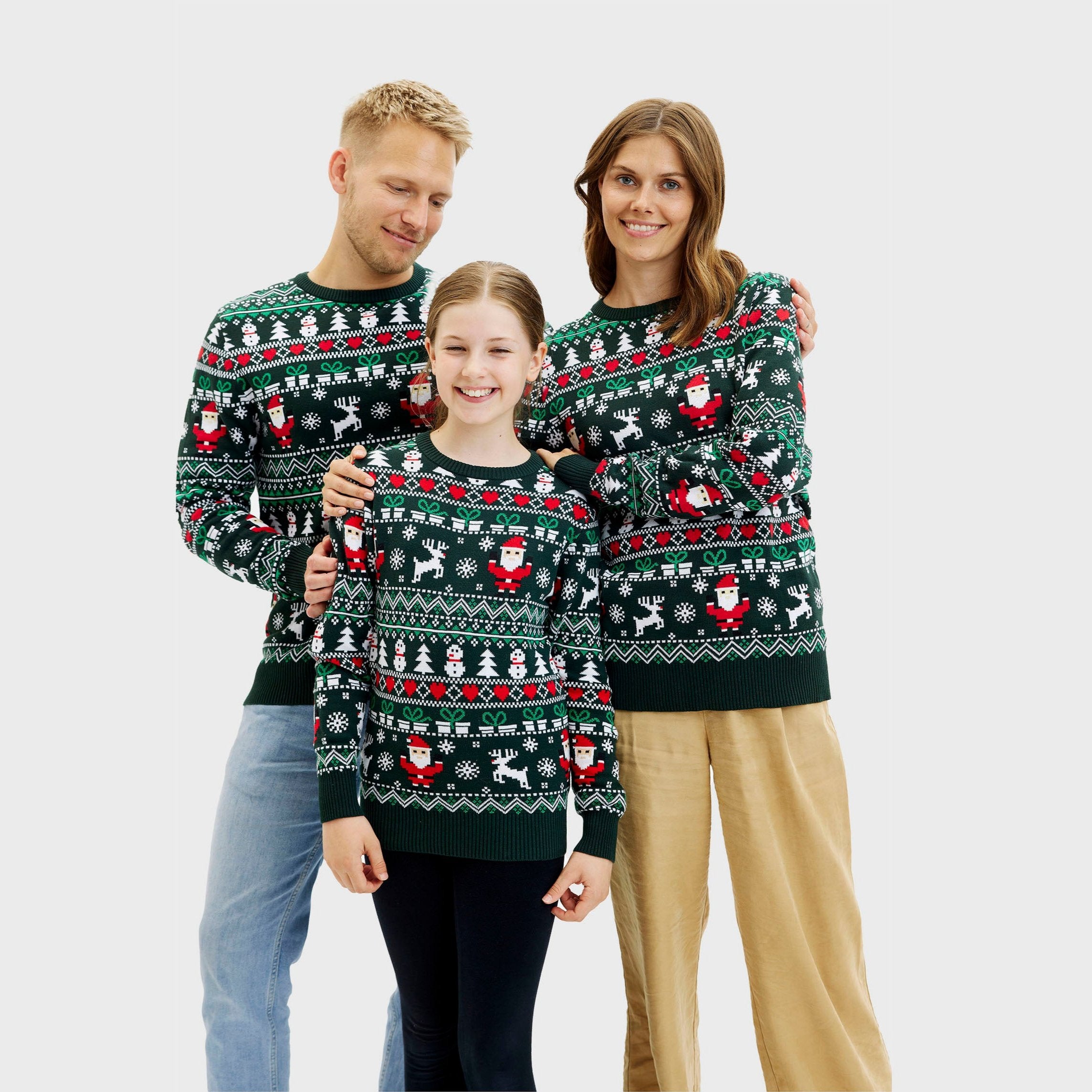 Den Fine Julesweater i grøn