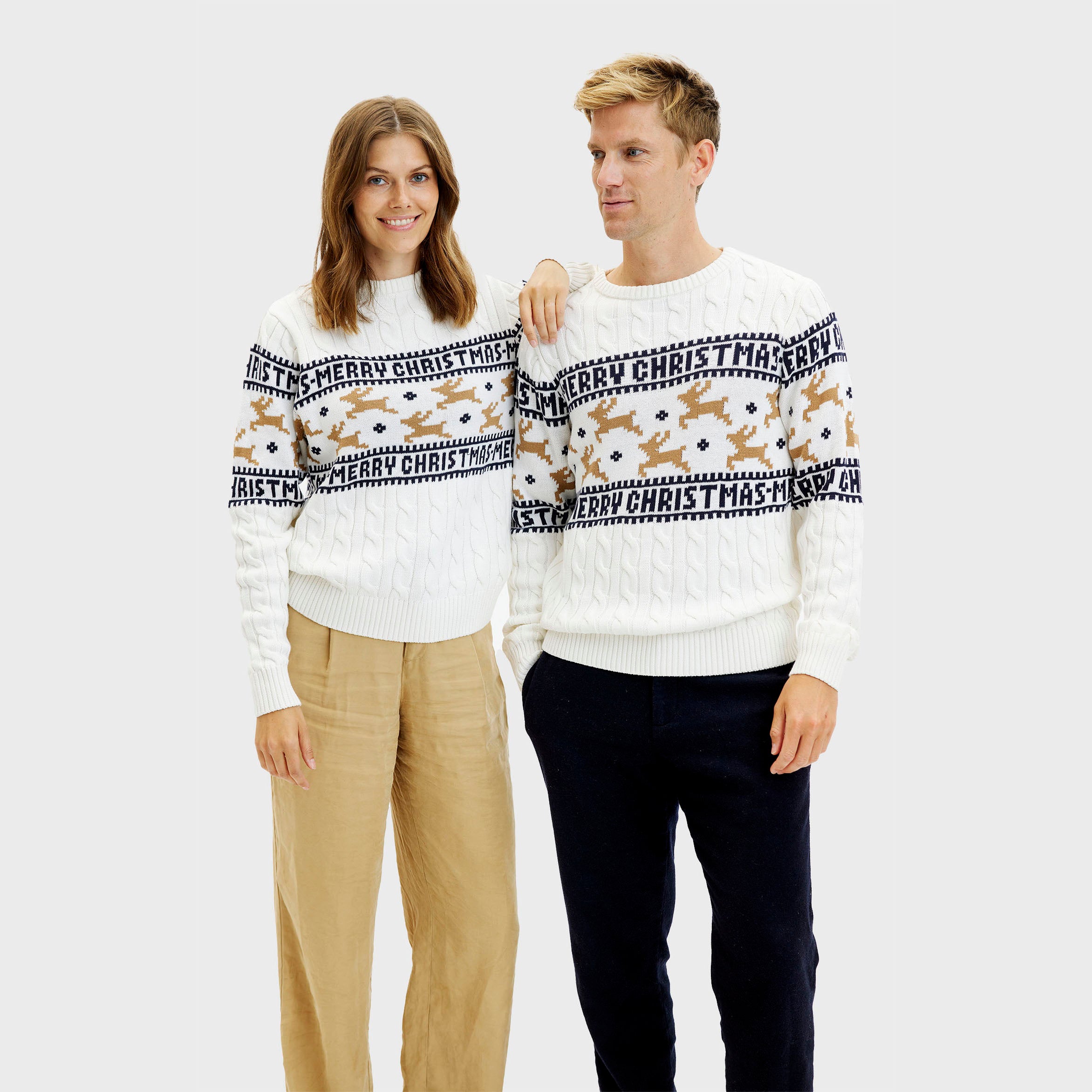 Den Elegante Julesweater Hvid