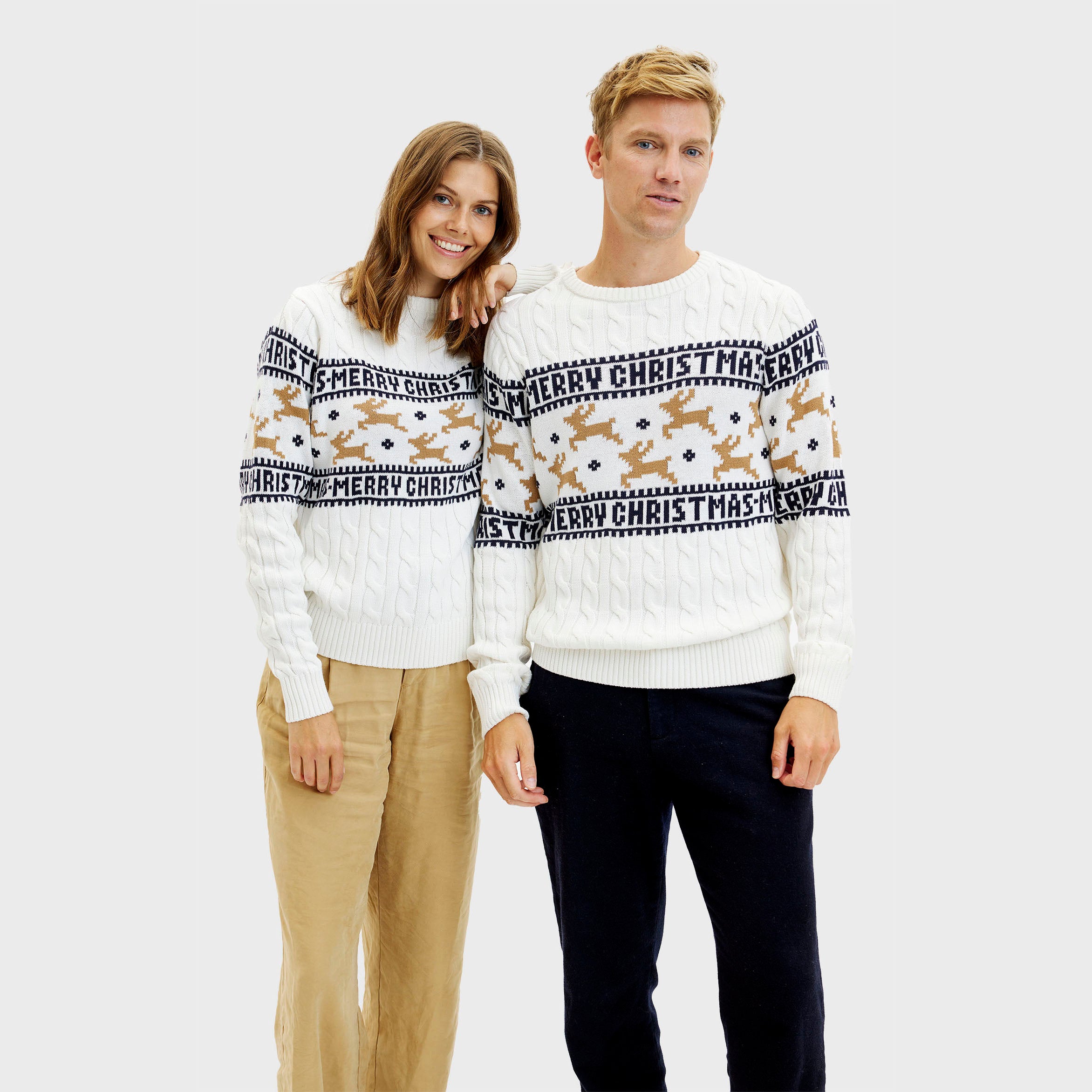 Den Elegante Julesweater Hvid