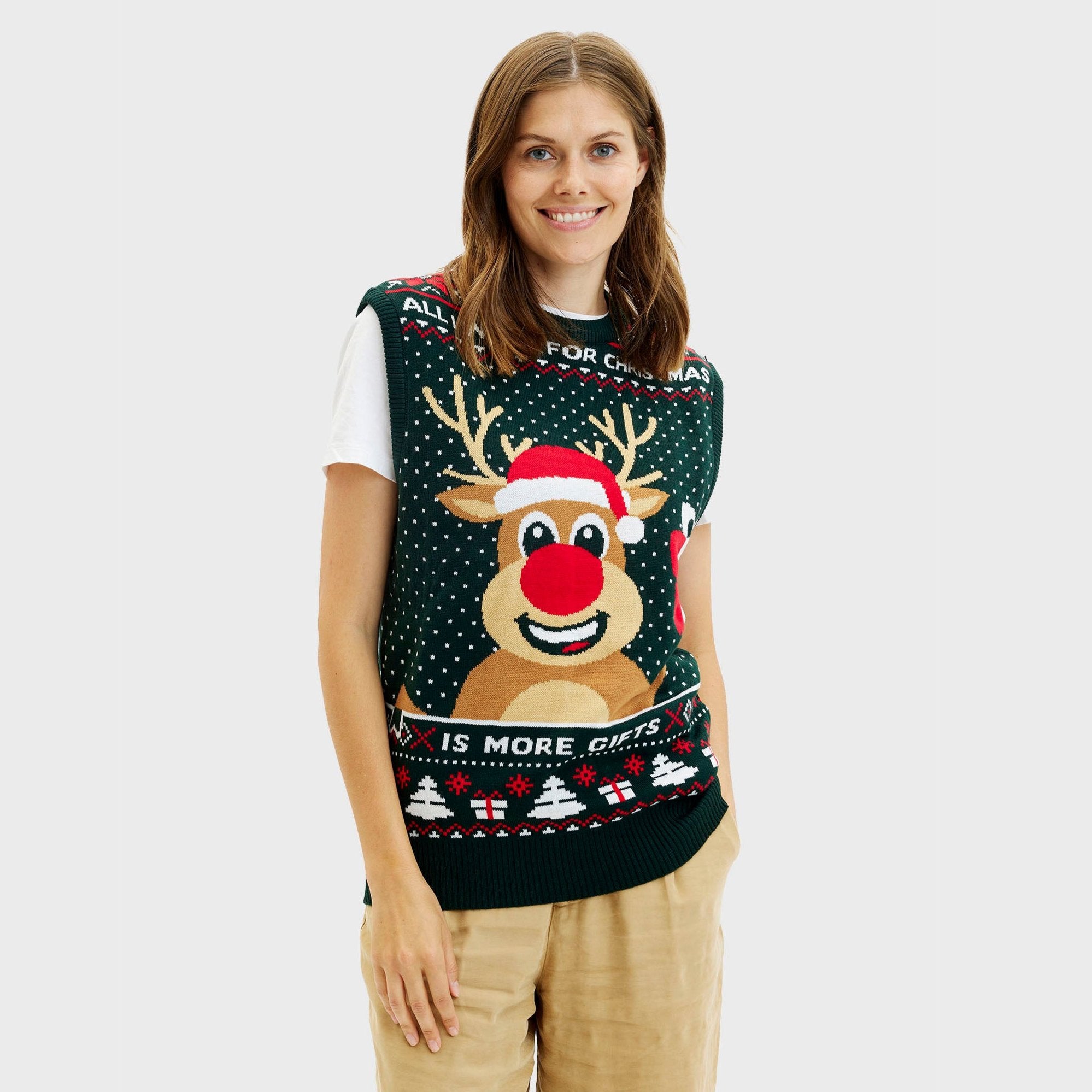 Rudolphs Christmas Vest - Dame