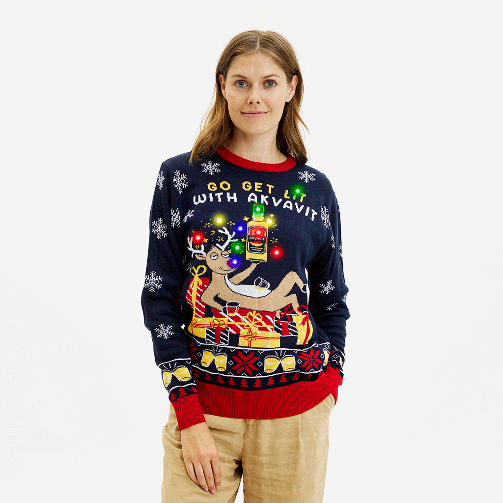Akvavit julesweater - Dame