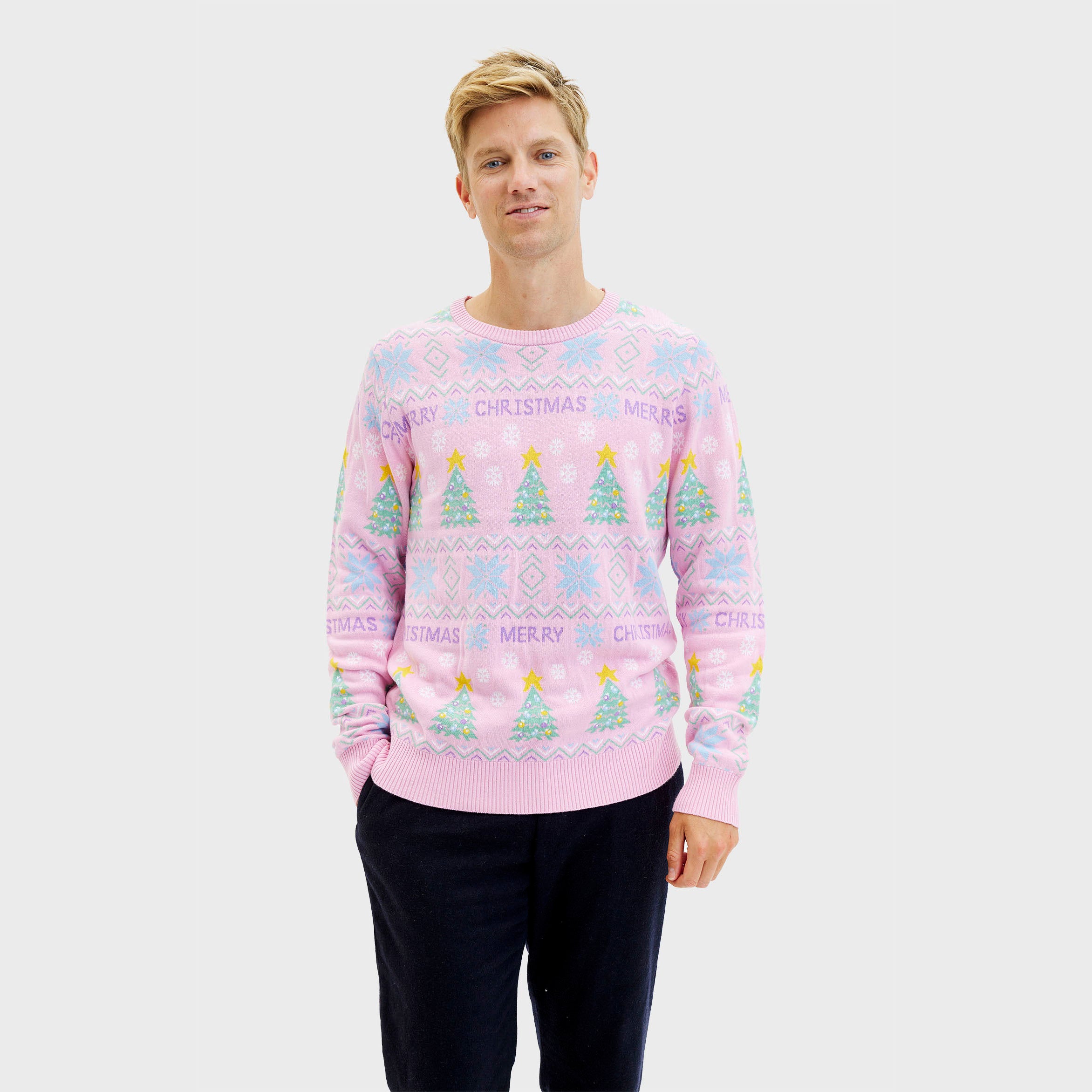 Den pinke julesweater - Herre.