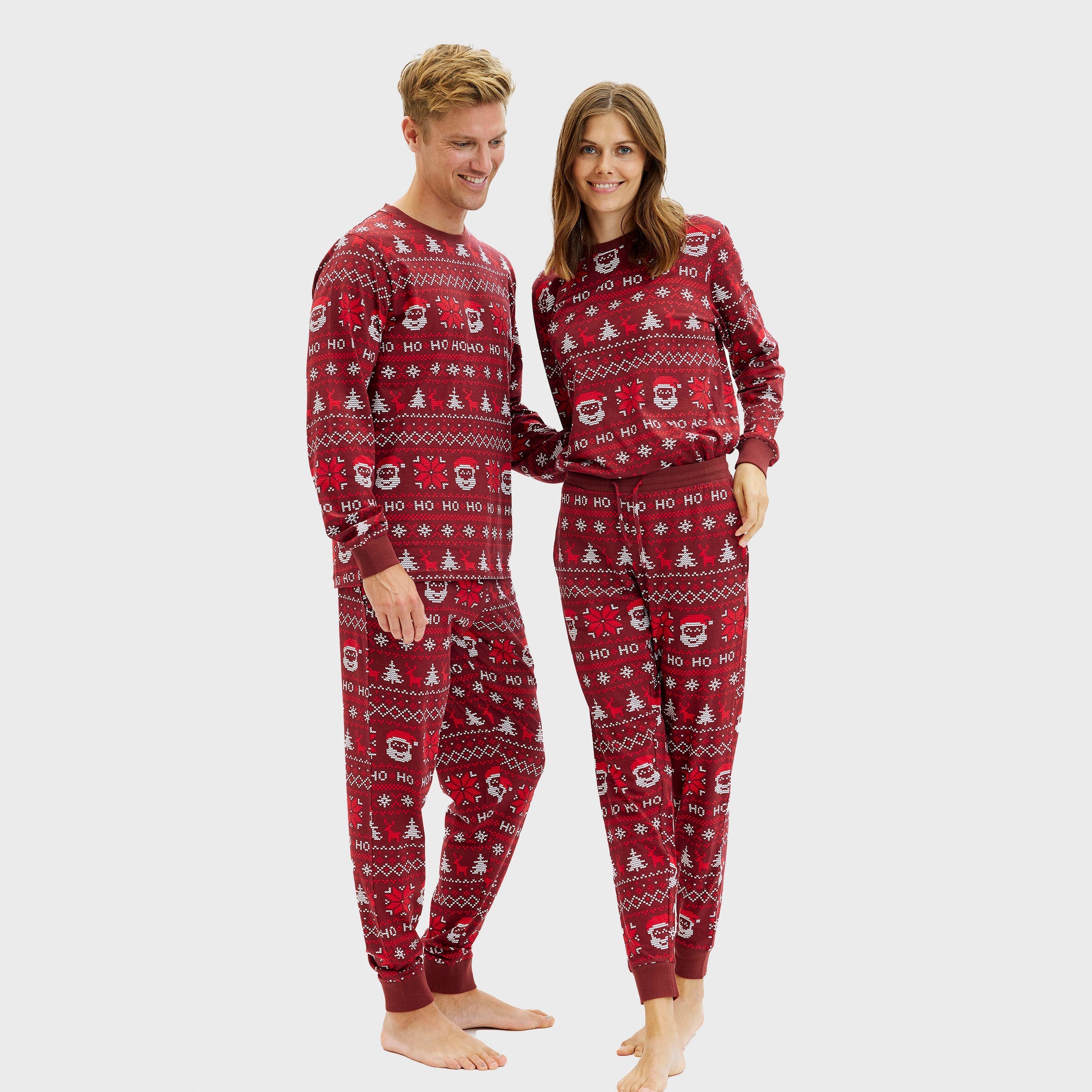 Ho ho ho julepyjamas i rød til herre