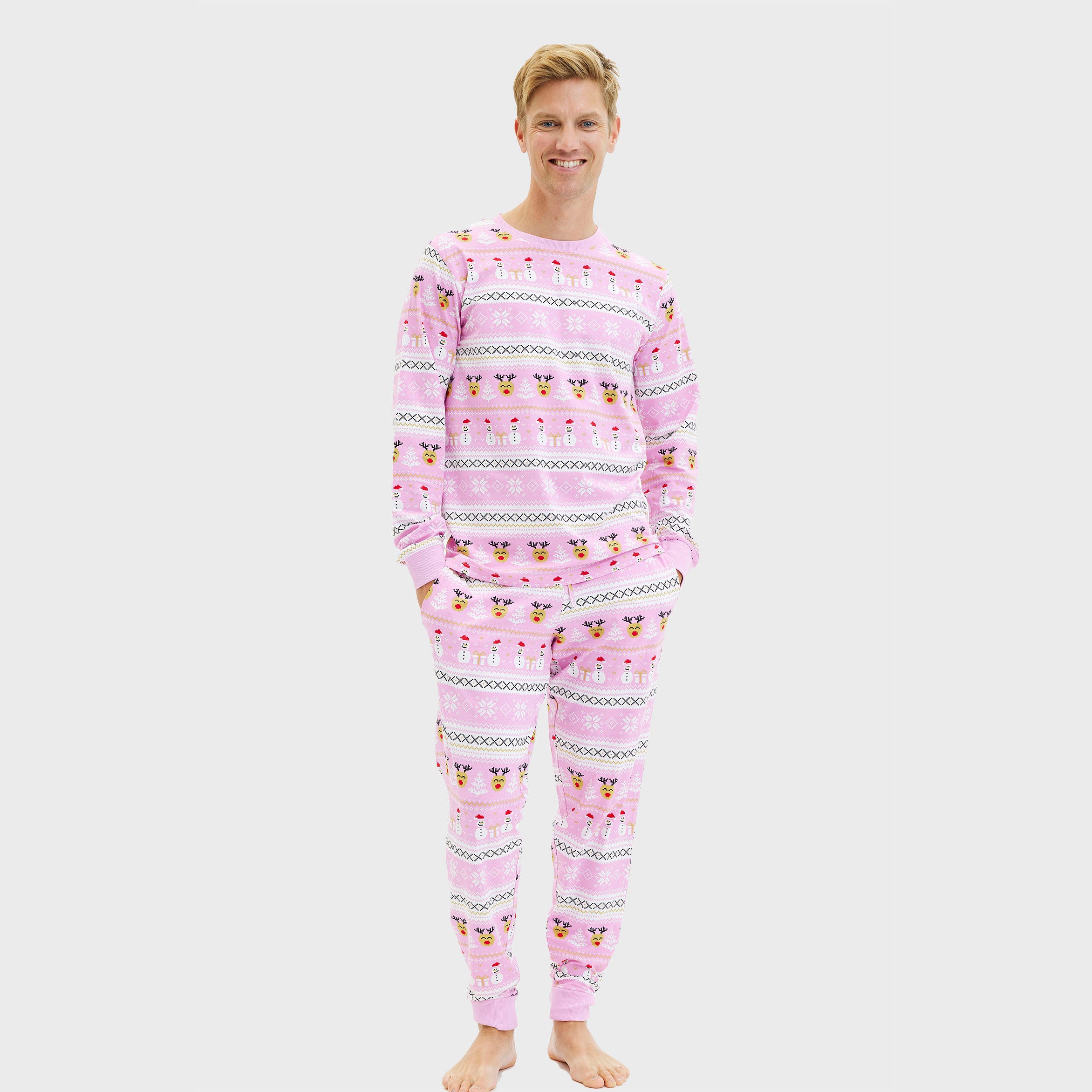 Ultimative julepyjamas pink - Herre.