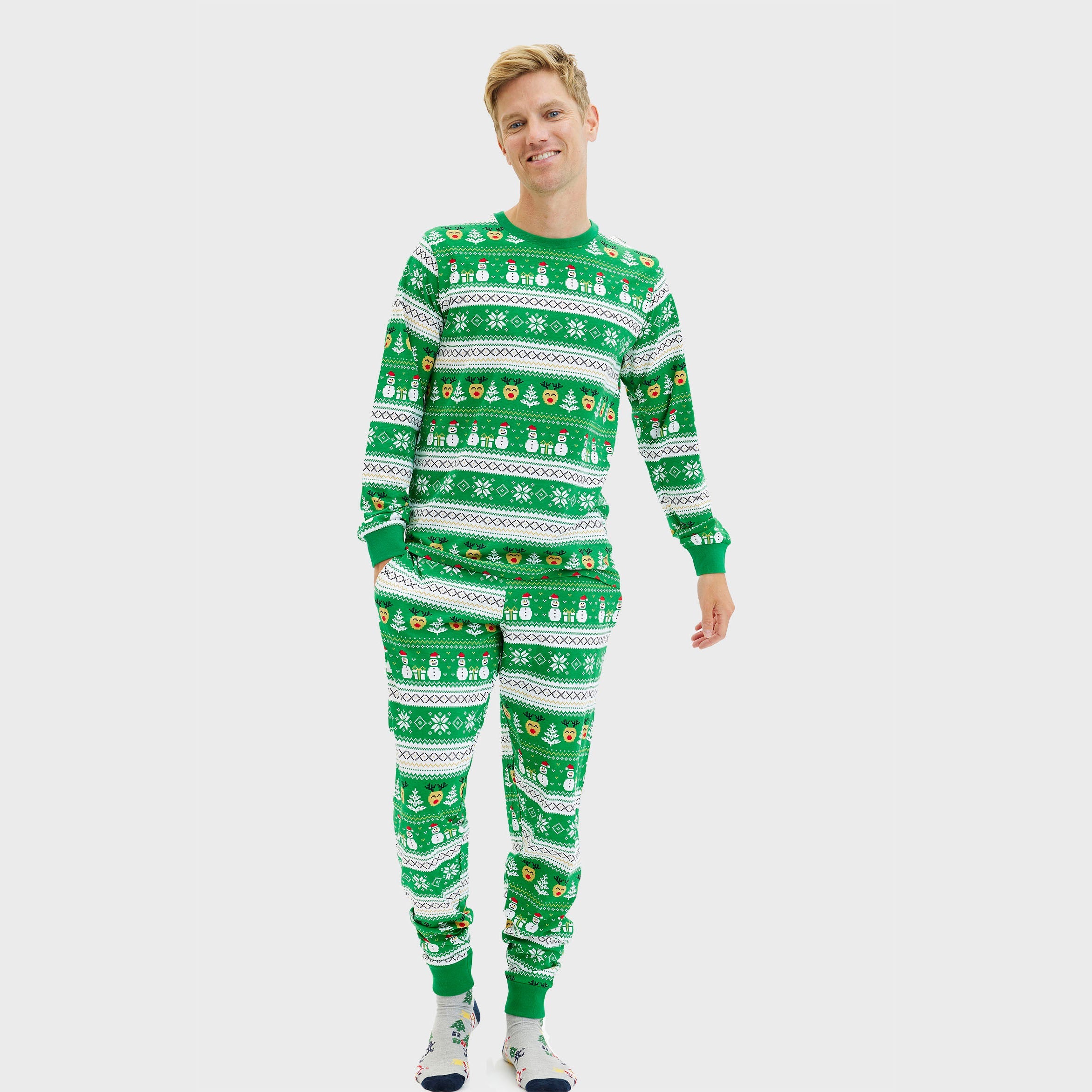 Ultimative julepyjamas grøn - Herre.