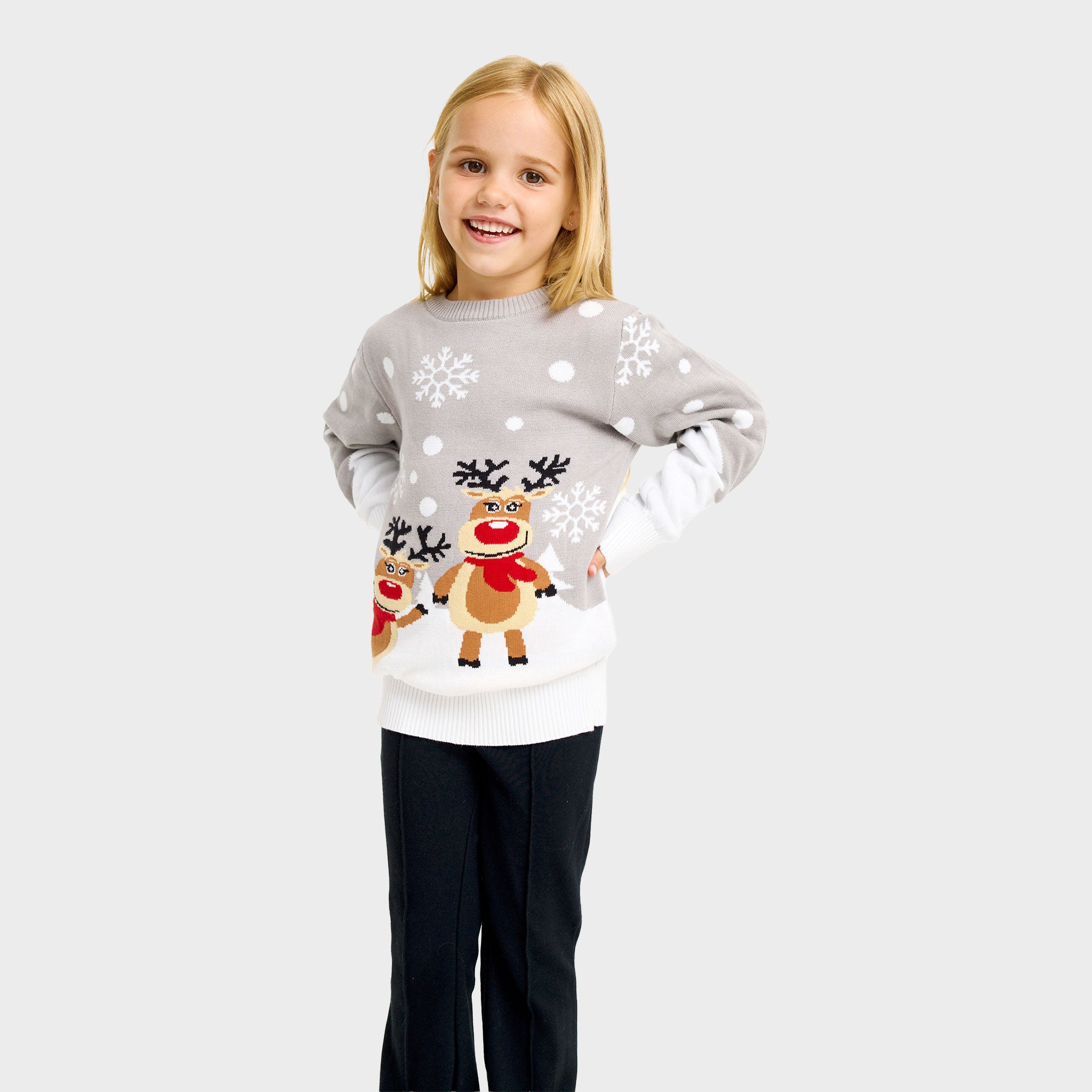 Cute Julesweater i grå til børn