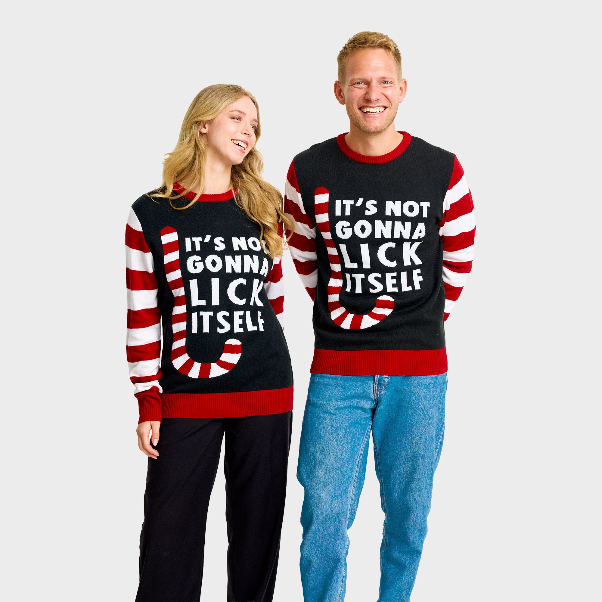 Candy cane julesweater - Dame