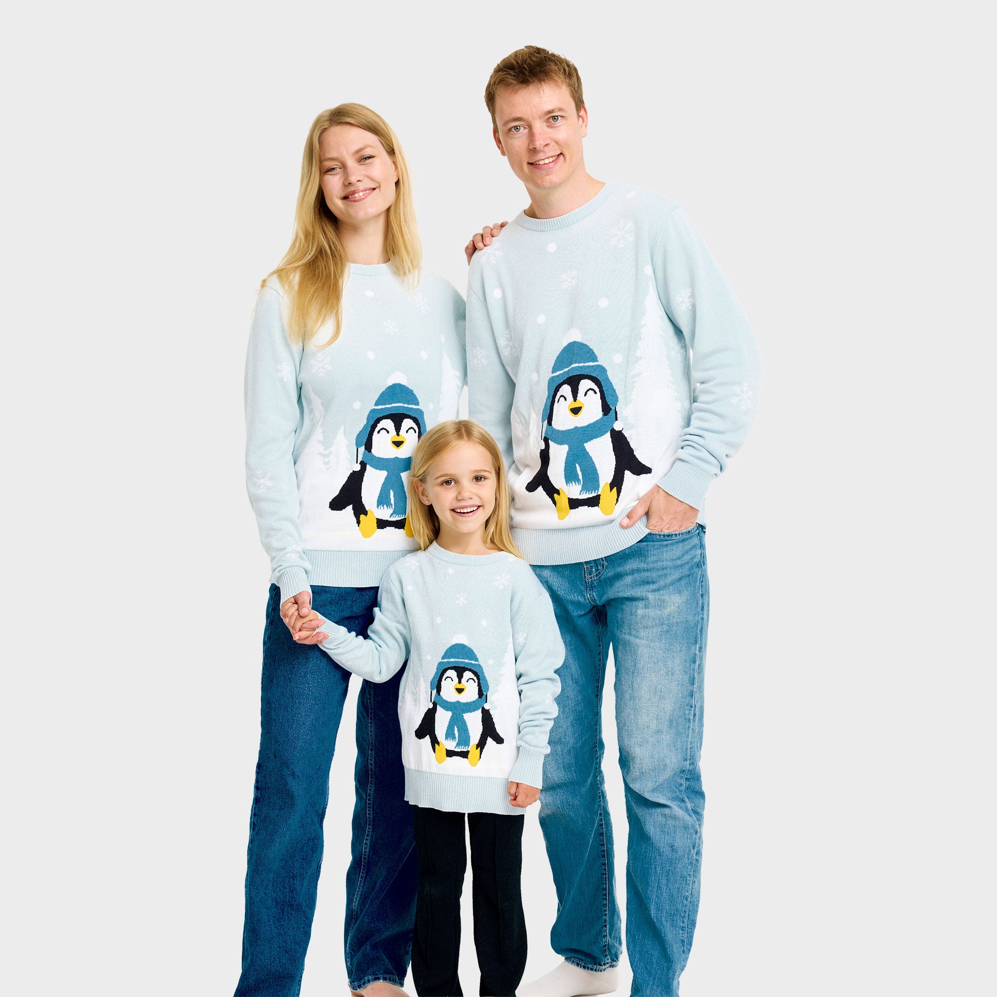 Den søde pingvin julesweater - Herre.