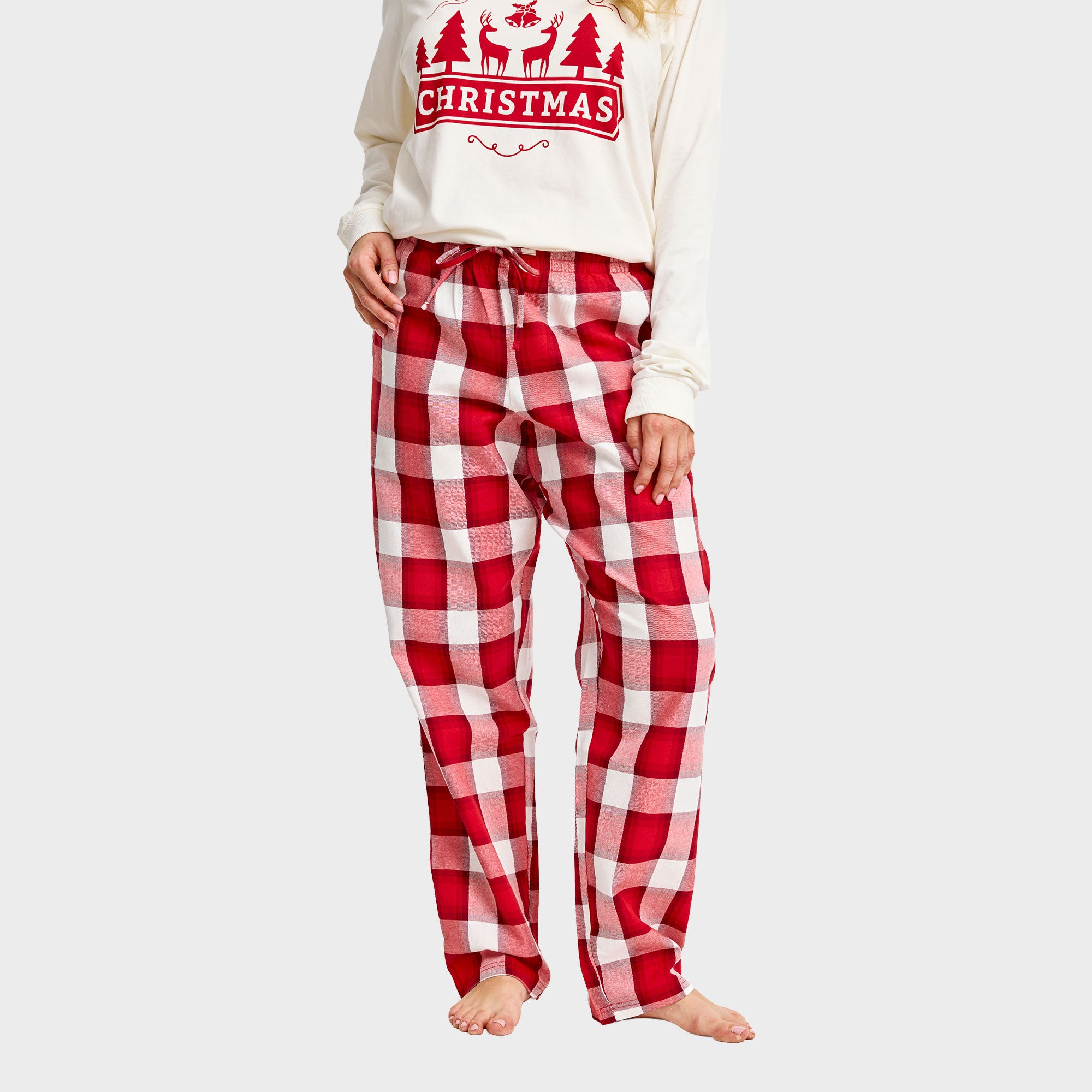 The Merry Christmas Flannel julepyjamas - Dame.