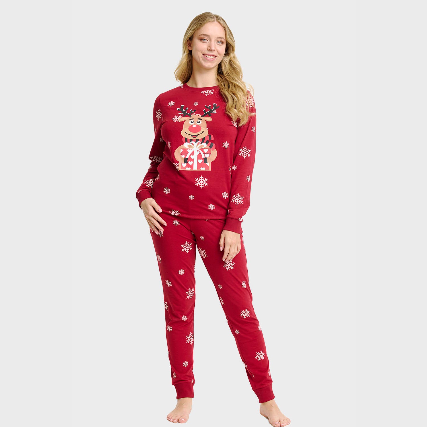 Rudolfs Cute julepyjamas Rød til dame