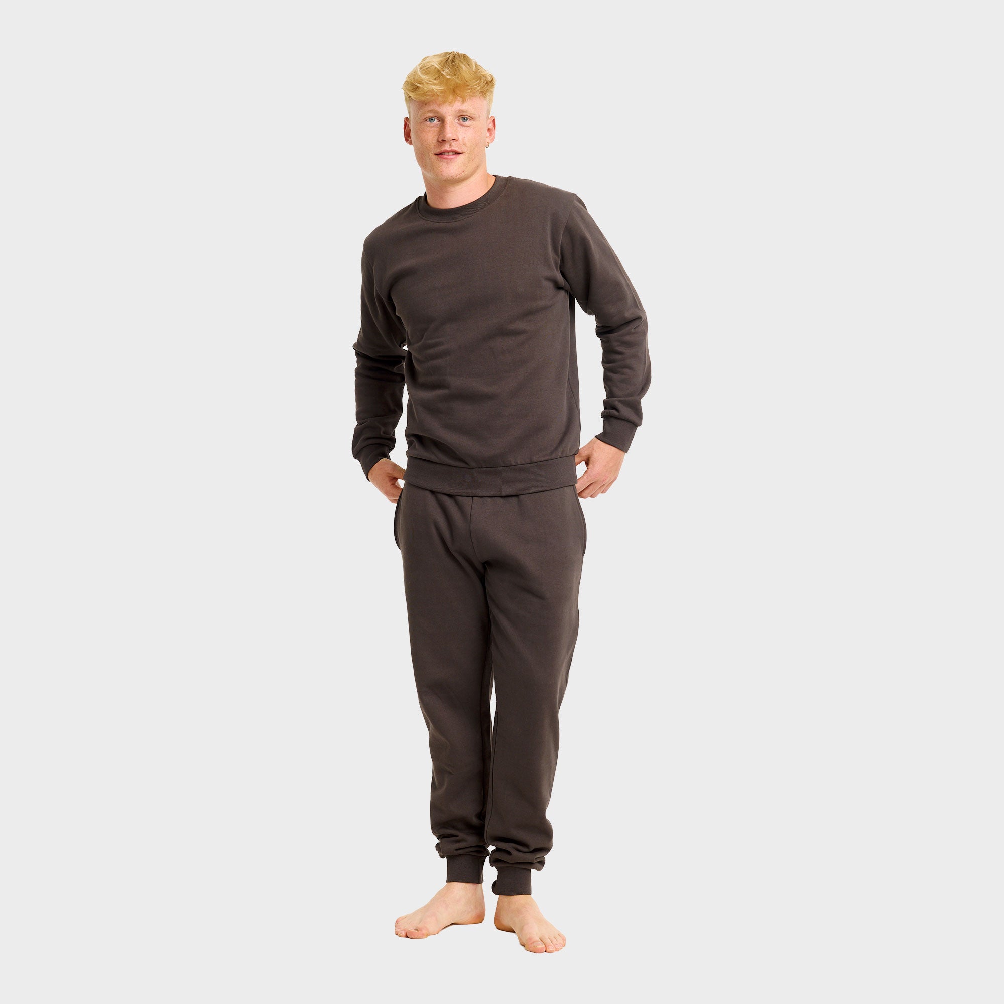Sweatset brun - Herre.