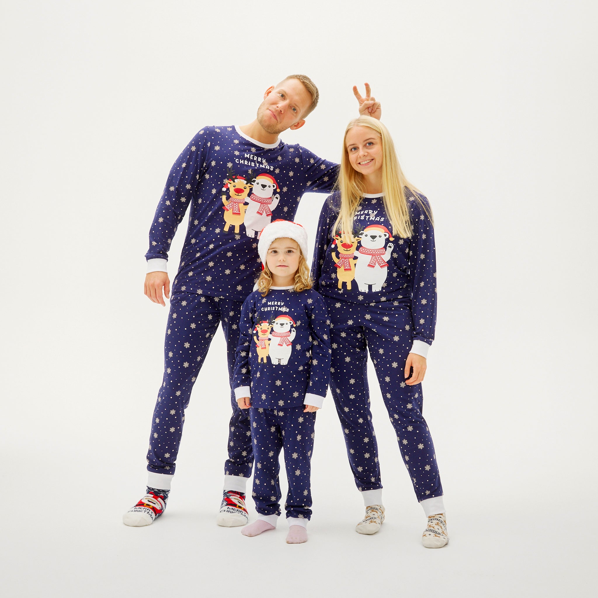 Best Friends Christmas Pyjamas i blå til dame