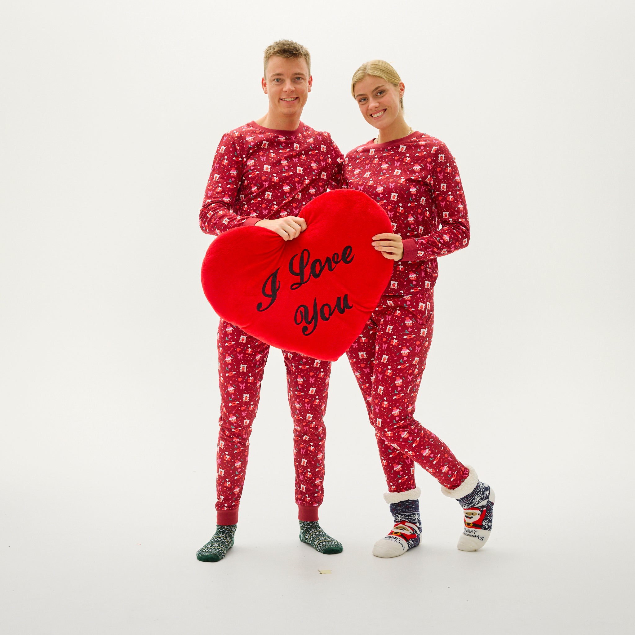 Valentines Pyjamas Rød - barn.