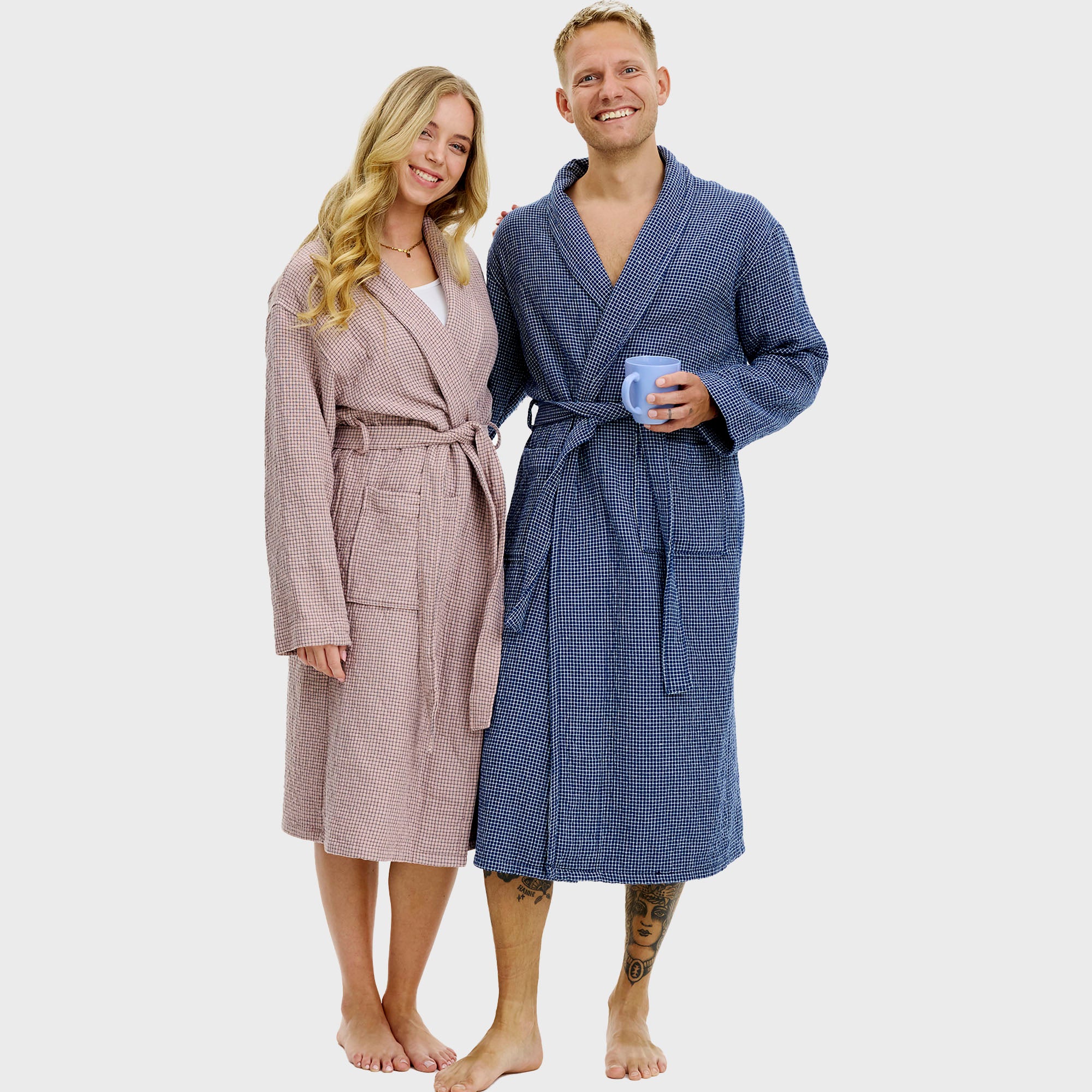 Badekåbe blåternet - onesize