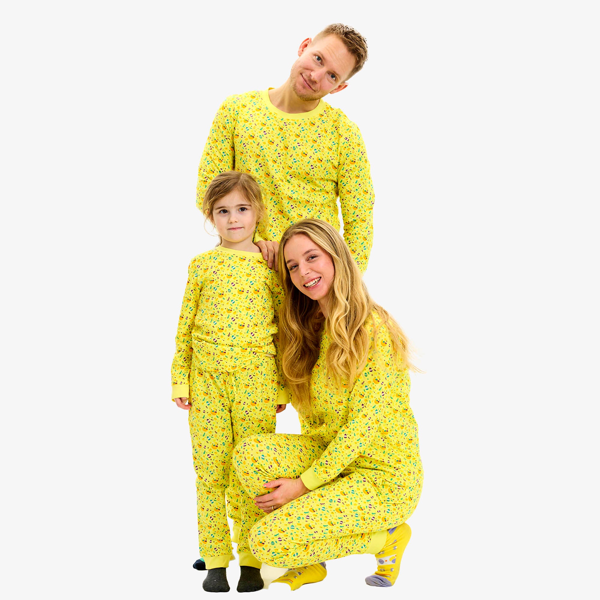 Påskekyllingens Påskepyjamas Gul - Herre.