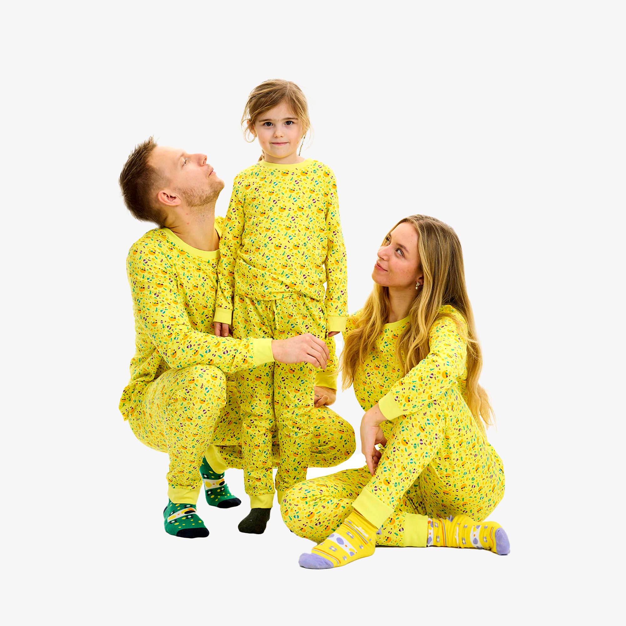 Påskekyllingens Påskepyjamas Gul - Børn.