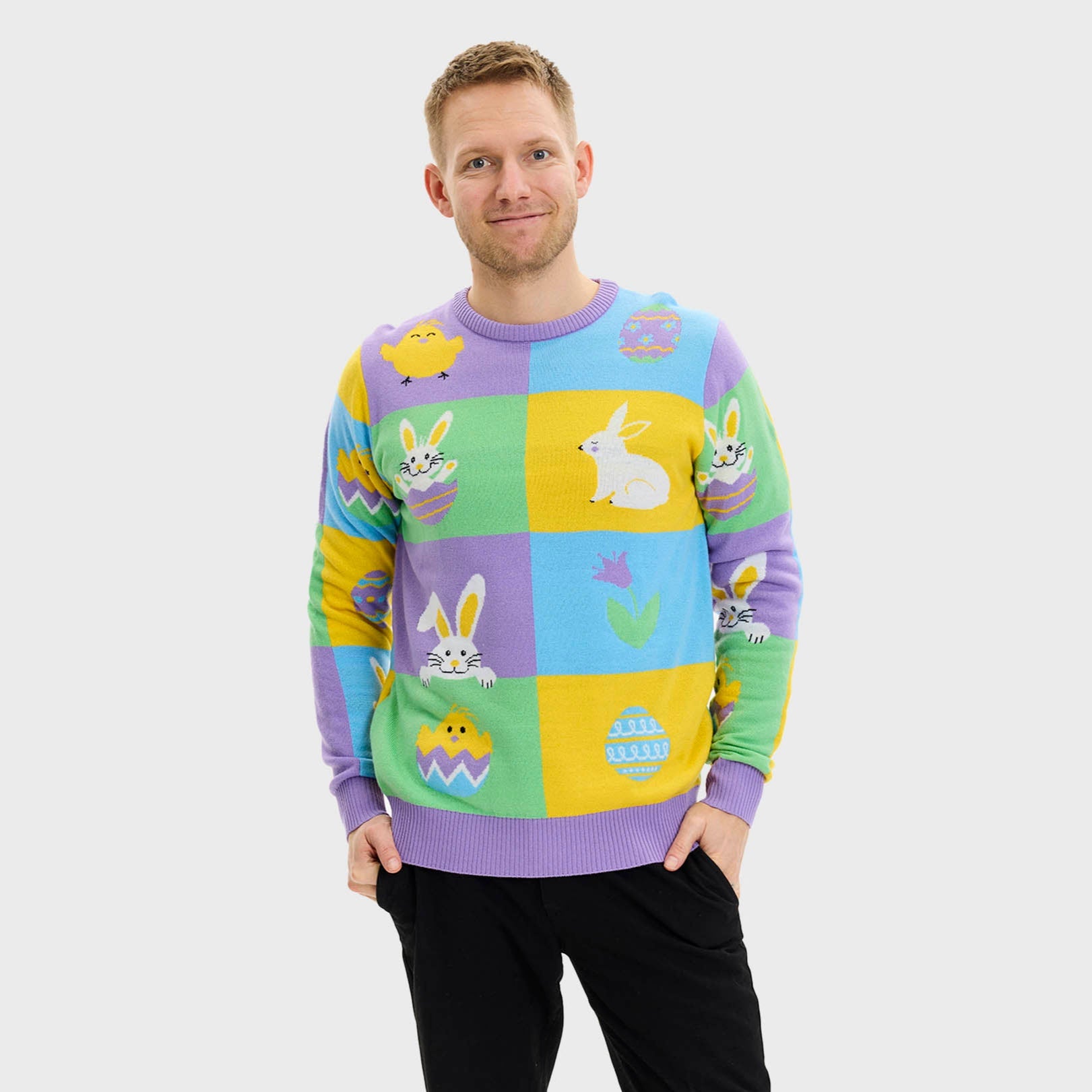 Patchwork Påskesweateren - Herre
