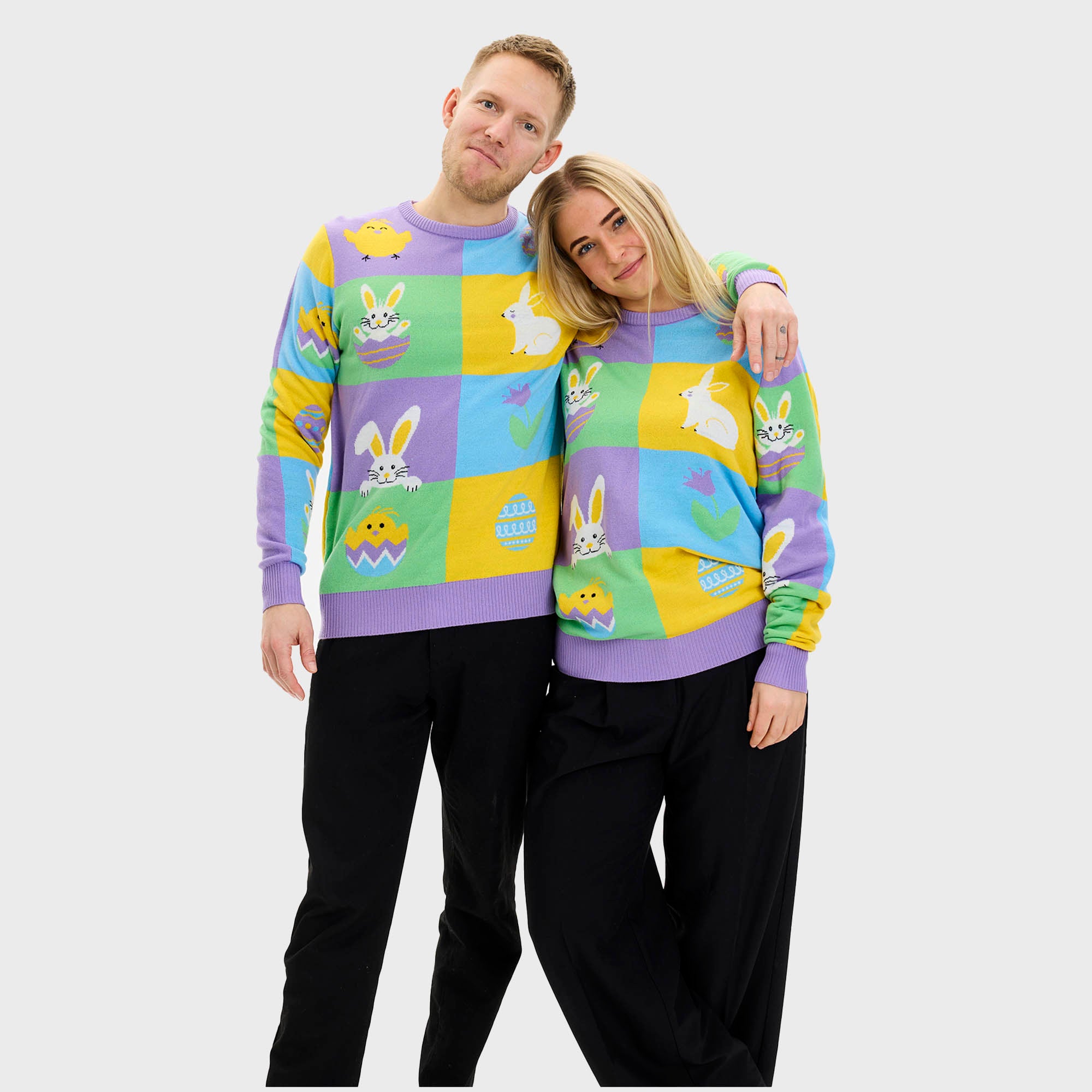 Patchwork Påskesweateren - Dame