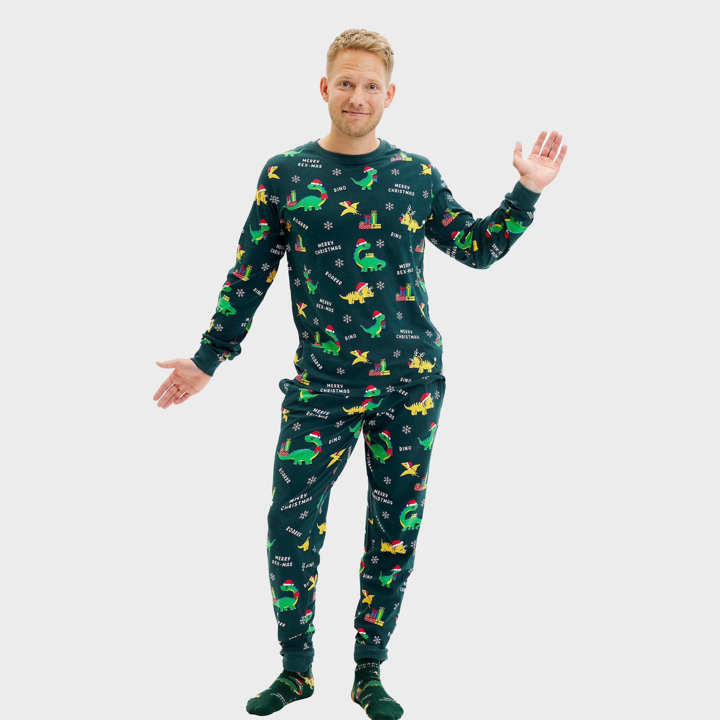 Dino julepyjamas - Herre.