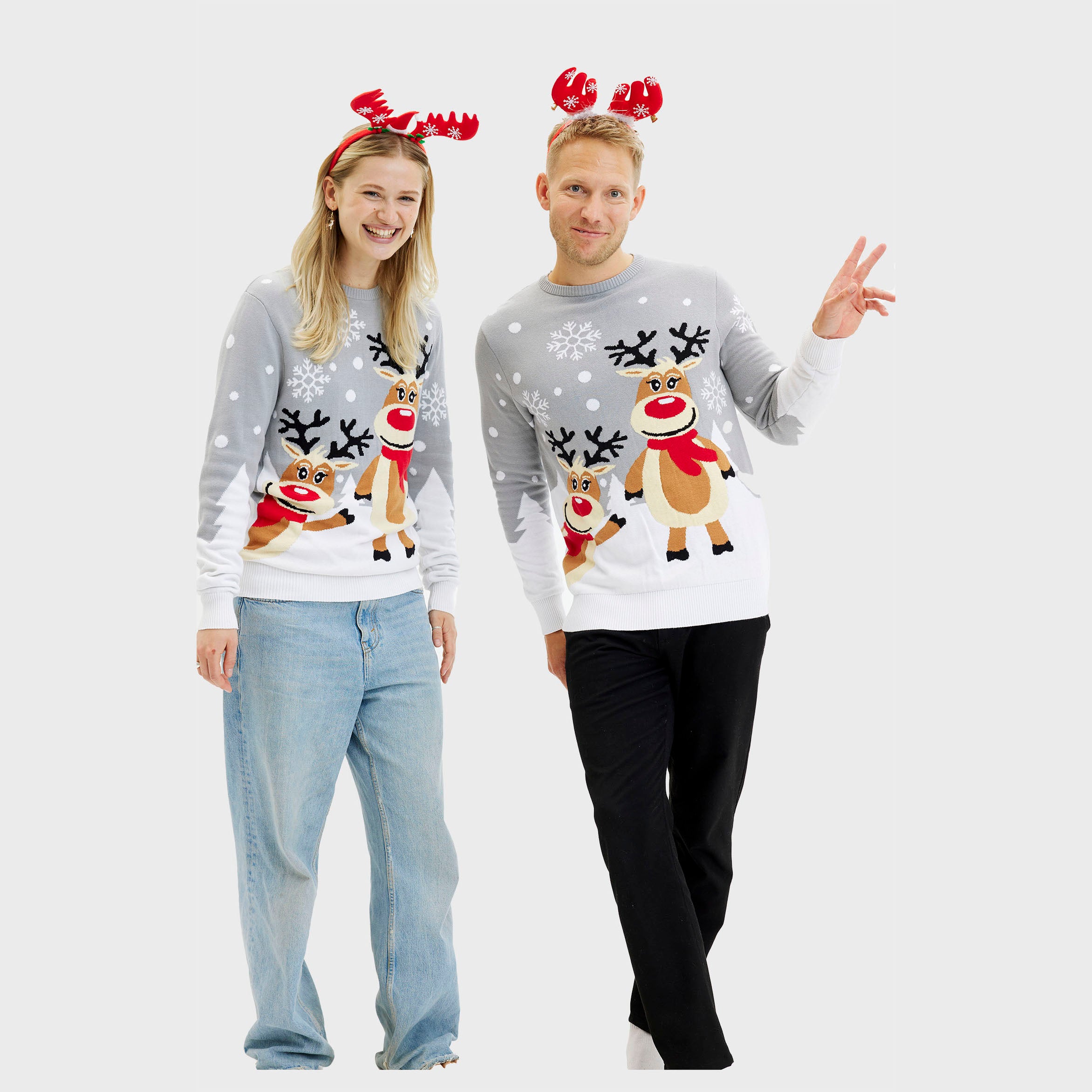 Cute Julesweater i grå til herre