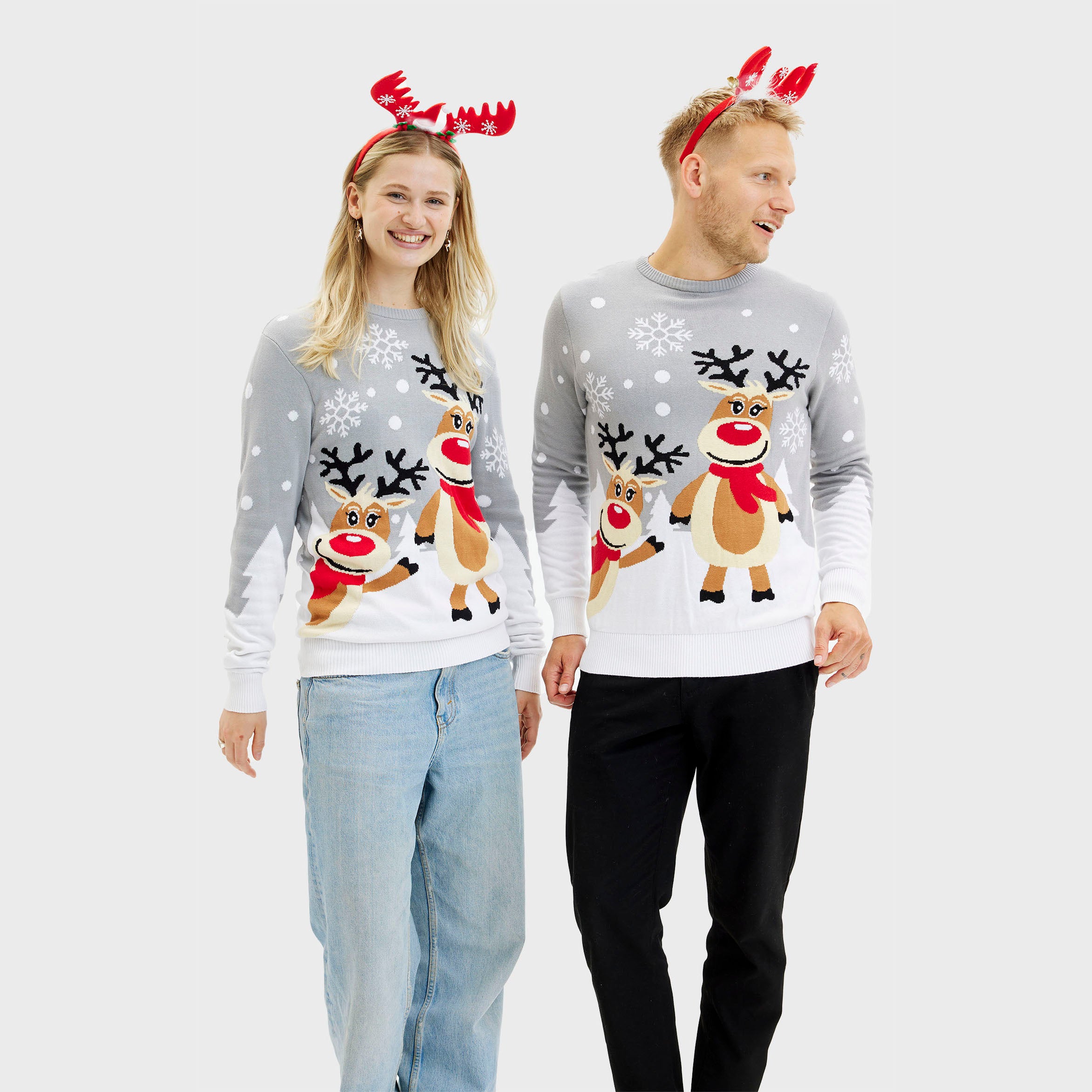 Cute Julesweater i grå til dame