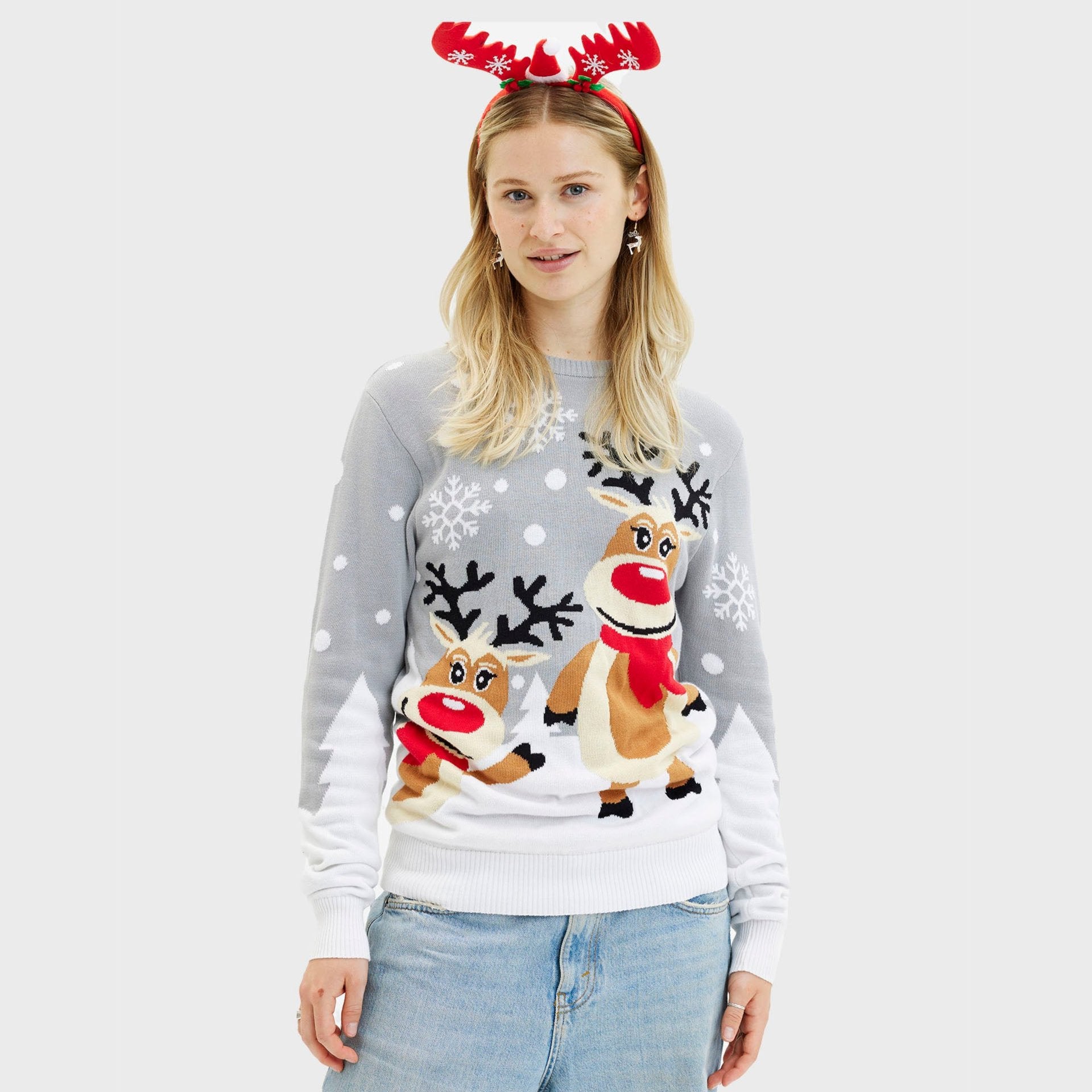 Cute Julesweater i grå til dame