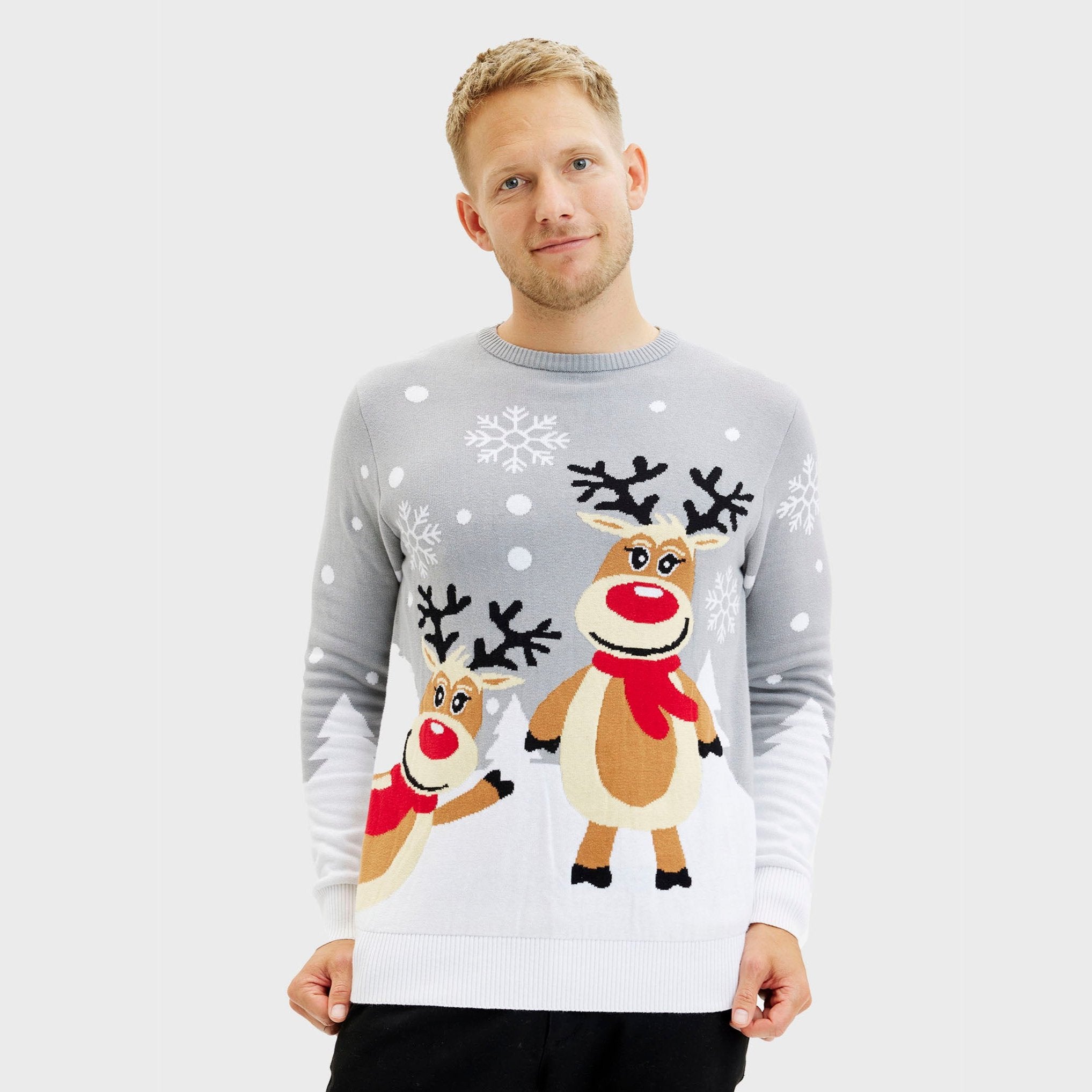 Cute Julesweater i grå til herre