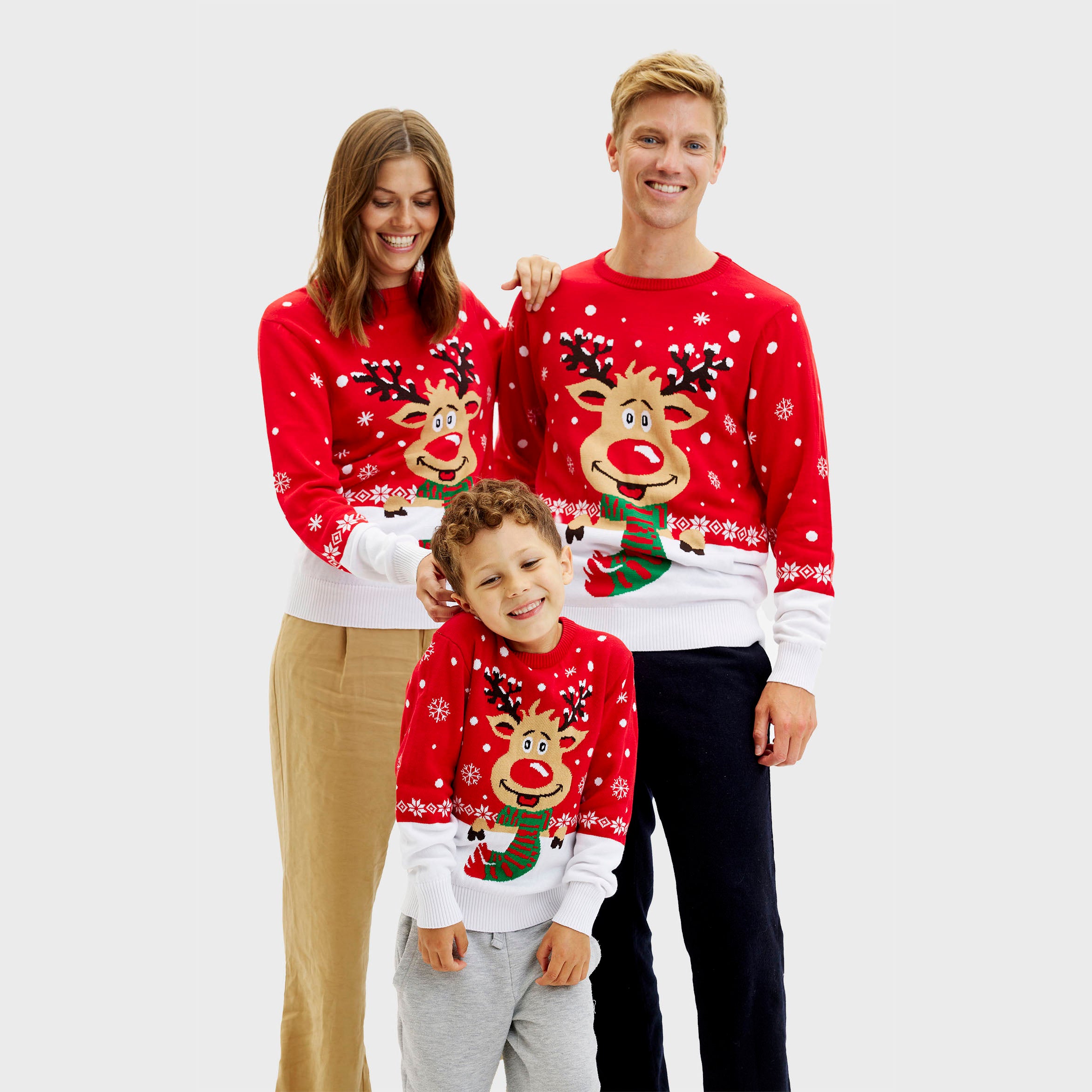 Rudolfs Julesweater Rød til børn