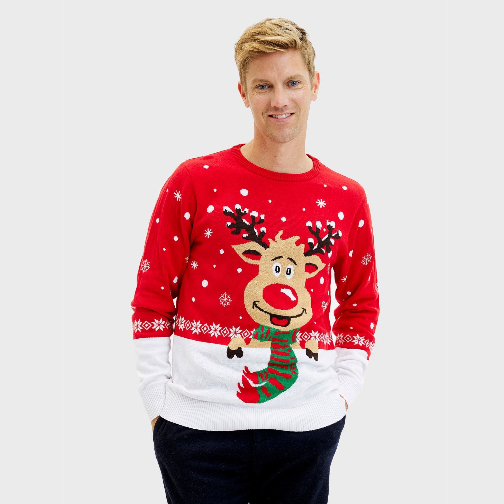 Rudolfs Julesweater Rød til herre