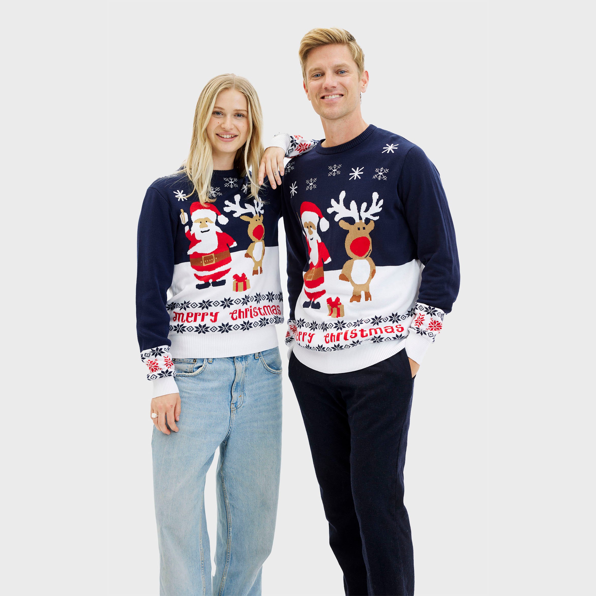 Den Ultimative Julesweater i blå til herre