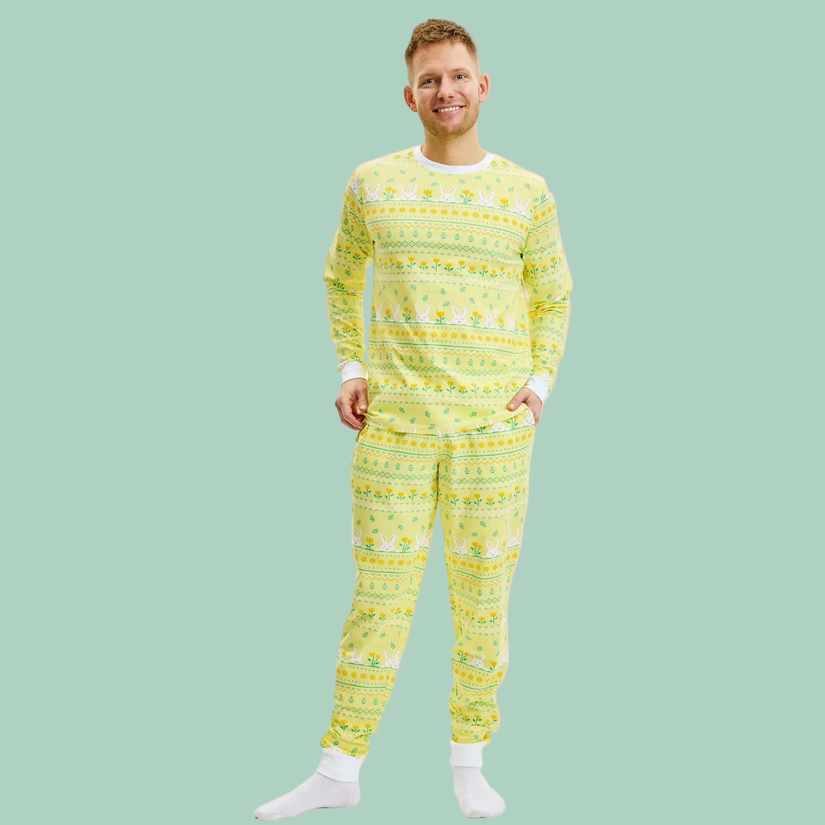 Elegant kanin påskepyjamas - Herre.