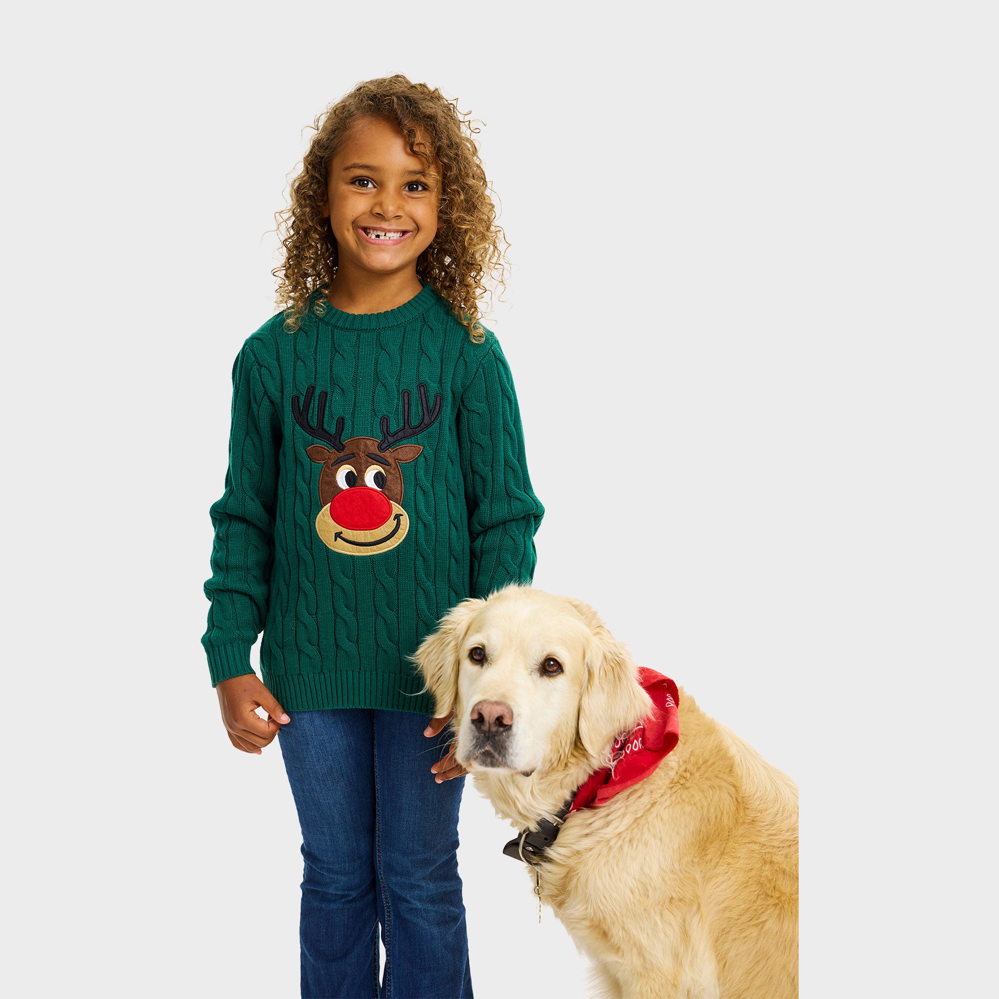 The Mark julesweater i grøn til børn
