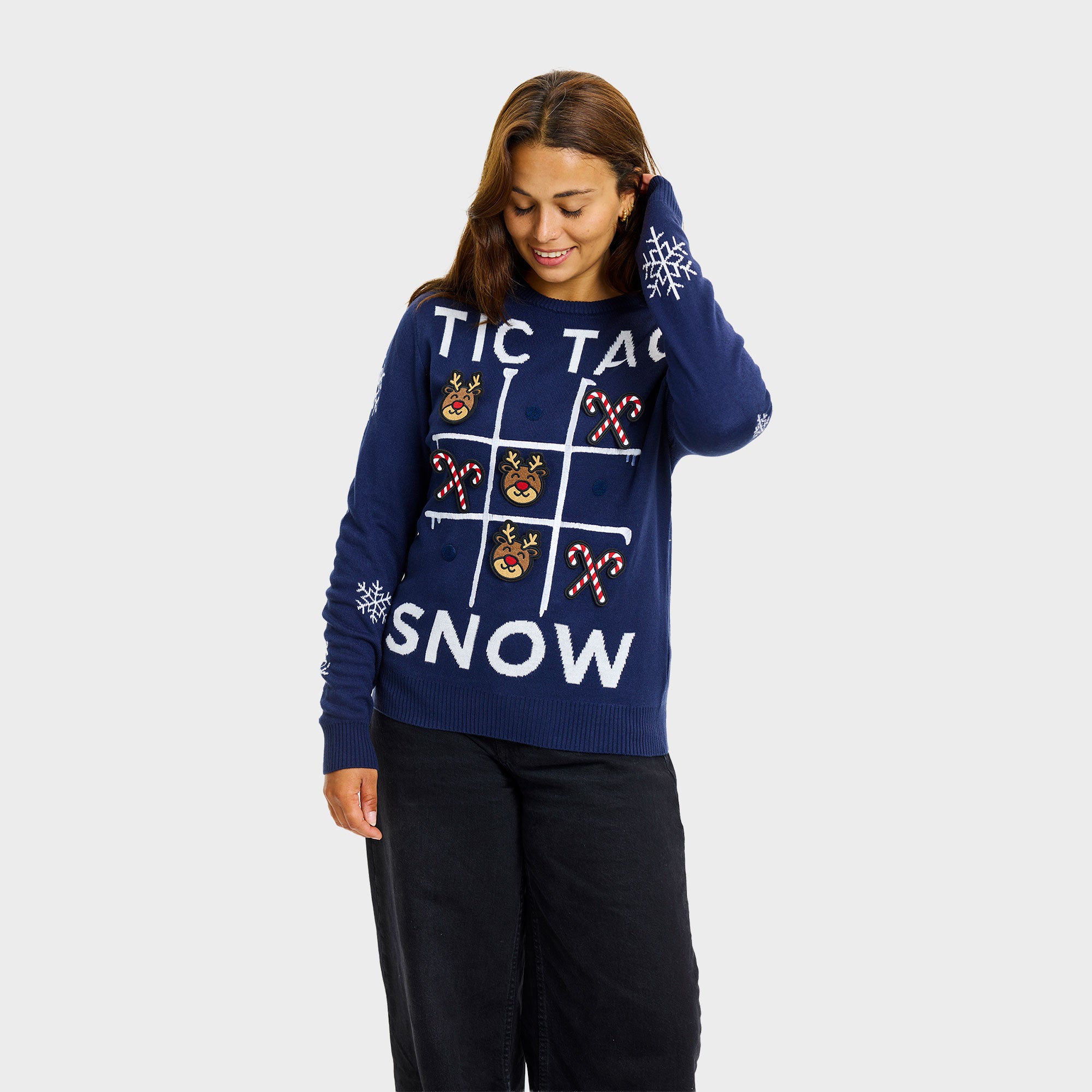 Tic Tac toe julesweater - Dame