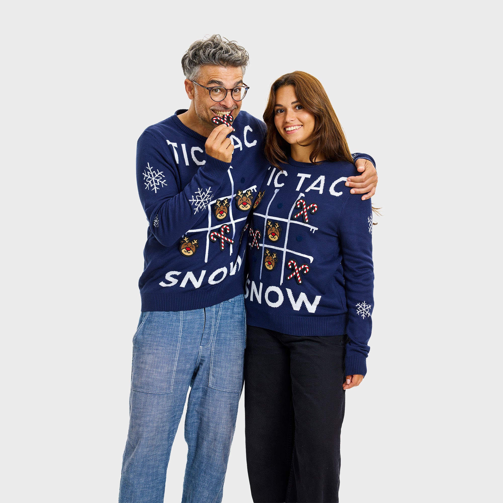 Tic Tac toe julesweater - Herre