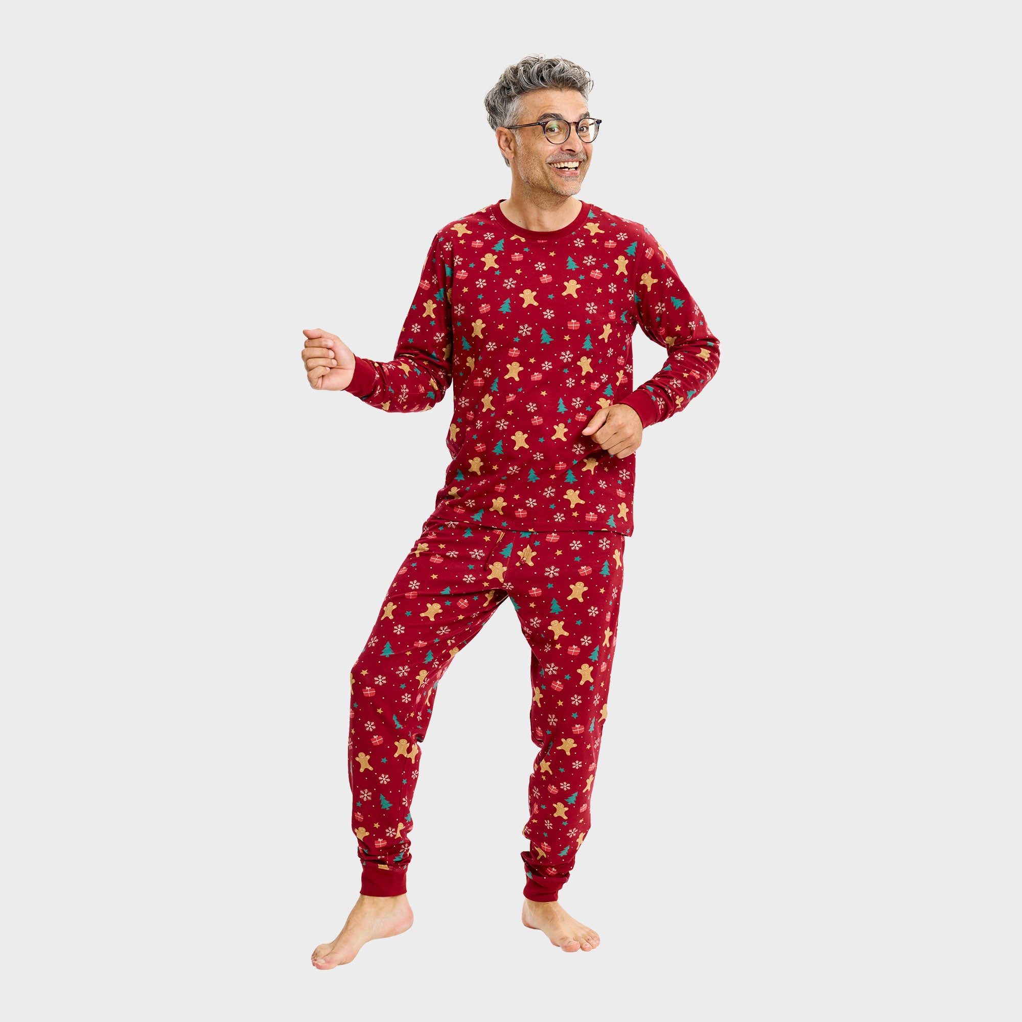 The gingerbread julepyjamas rød til herre