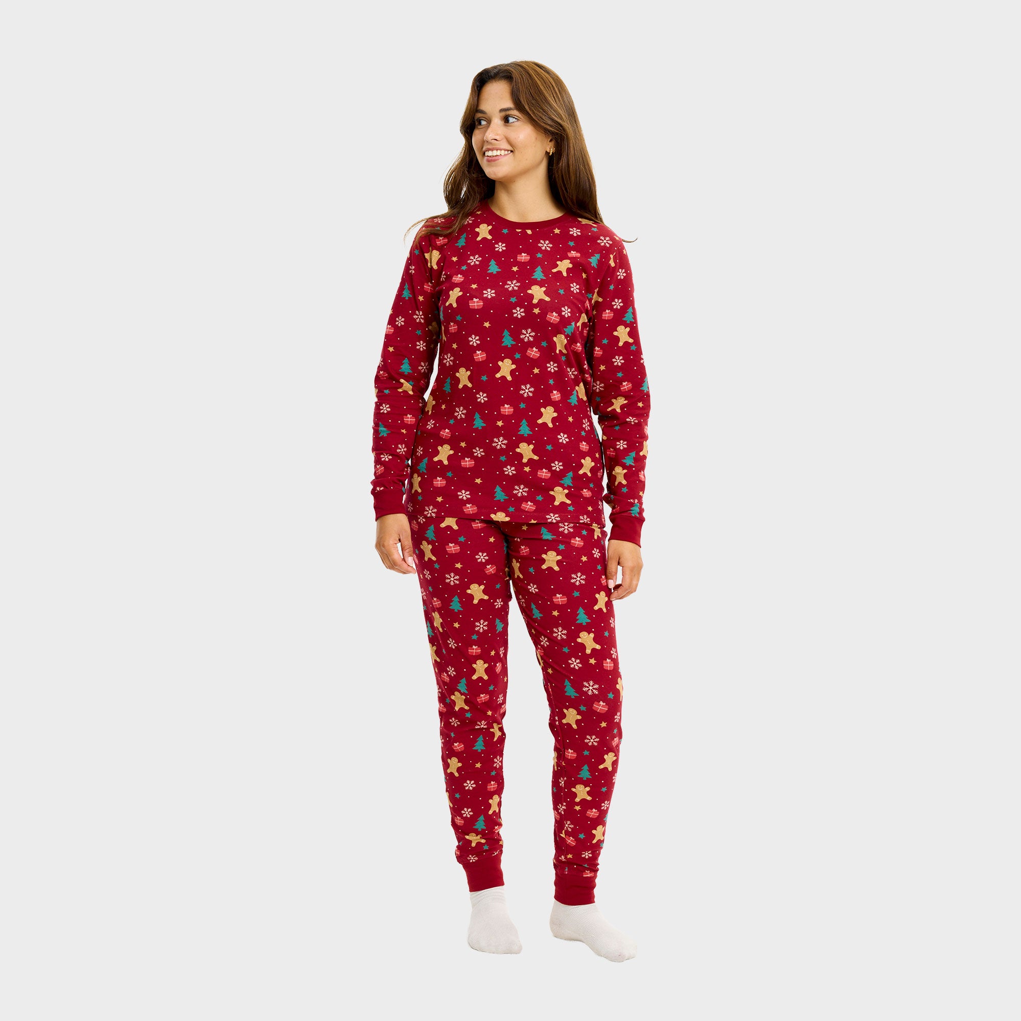 The gingerbread julepyjamas rød til dame
