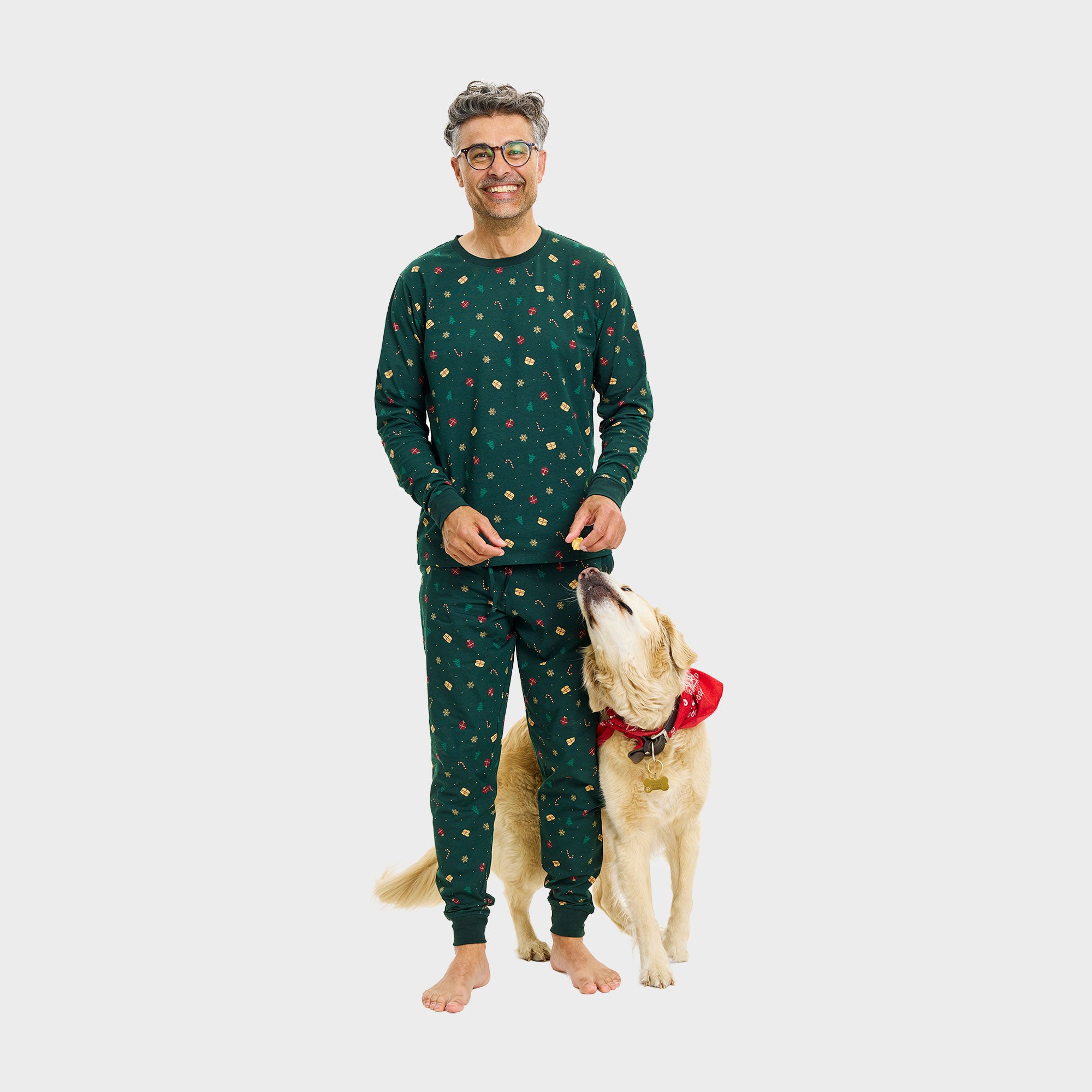Juledrøm julepyjamas grøn til herre