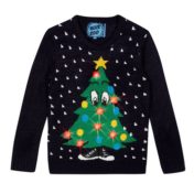 Julesweater med funky juletræ til børn