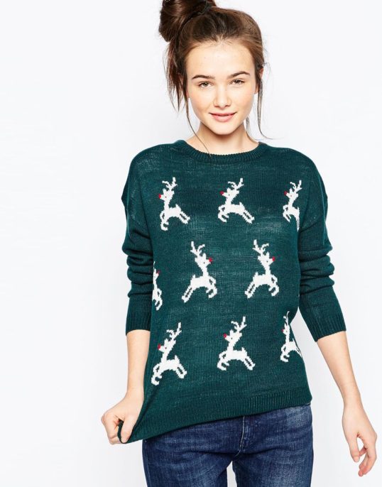 Dansende rensdyr på julesweater